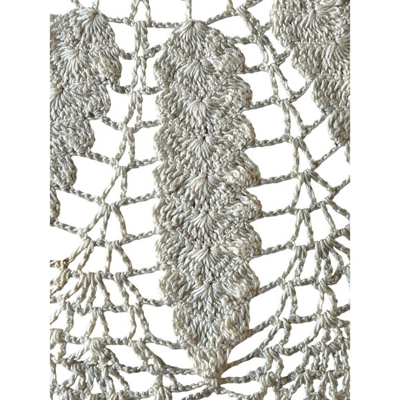 Handmade Cream Crocheted Harvest Wheat Doily 18" D Country French Core  Wedding - Picture 8 of 10